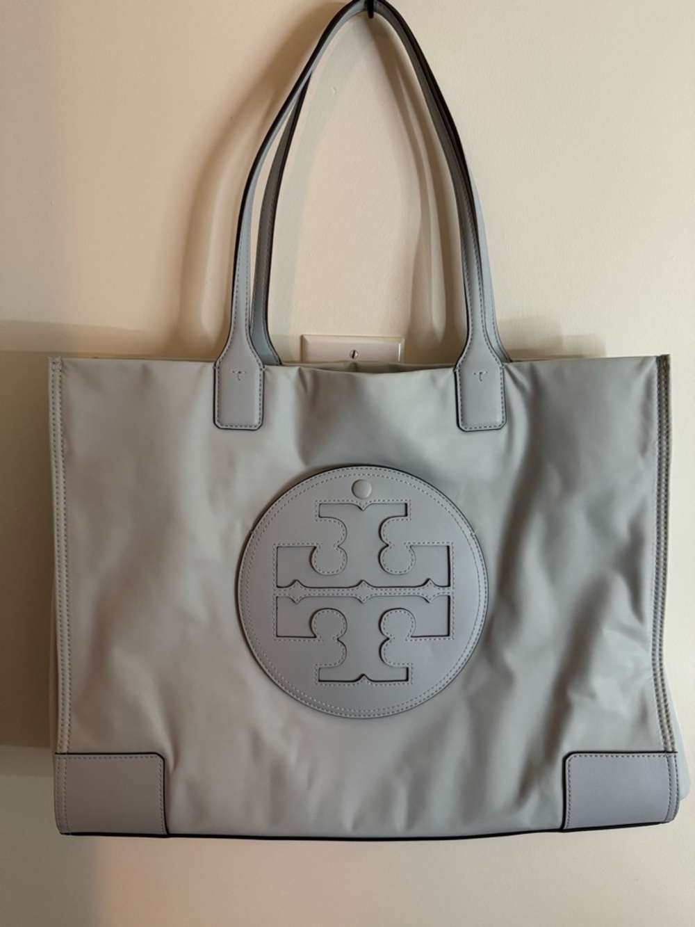 Tory Burch Grey Logo Tote Bag